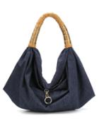 Xaa Denim Shoulder Bag, Women's, Blue, Cotton/leather