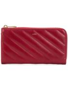 A.p.c. Quilted Zip Wallet - Red