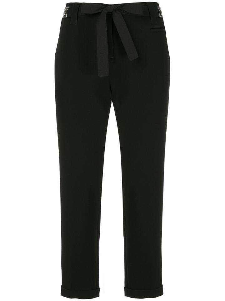 Altuzarra Tie Waist Cropped Trousers - Black