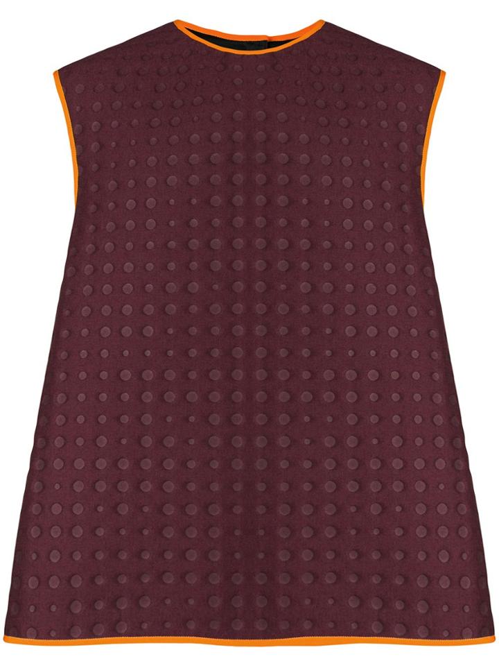 Namacheko Contrast-trim Embossed Vest - Red