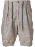 Barba Drawstring Tailored Shorts - Brown