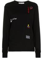 Proenza Schouler Oversized Embroidered Motif T-shirt - Black