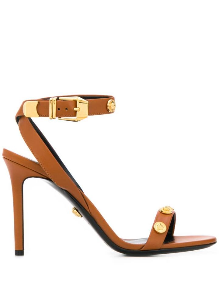 Versace Medusa Stud Icon Sandals - Neutrals