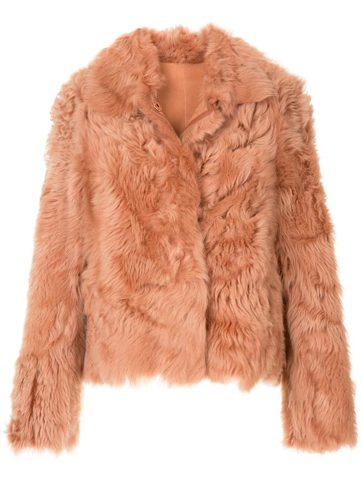 Yves Salomon Fur Jacket - Pink & Purple
