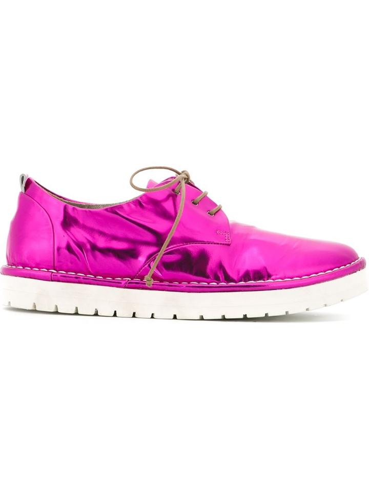 Marsèll Lace-up Shoes, Women's, Size: 40, Pink/purple, Patent Leather/leather/linen/flax/rubber