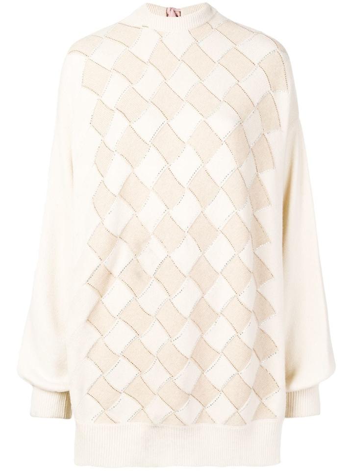 Marco De Vincenzo Checked Oversized Jumper - Neutrals