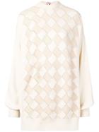 Marco De Vincenzo Checked Oversized Jumper - Neutrals