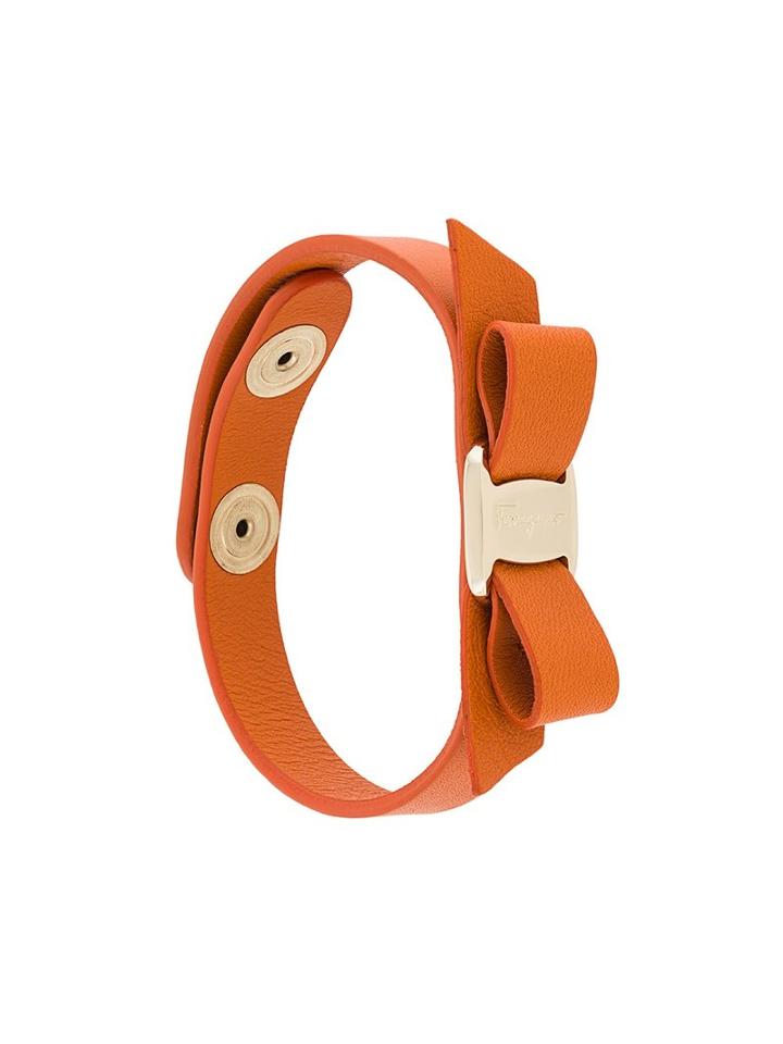 Salvatore Ferragamo Vara Bow Bracelet, Women's, Yellow/orange