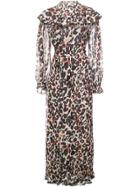 Sonia Rykiel Long Leopard Print Dress - Brown
