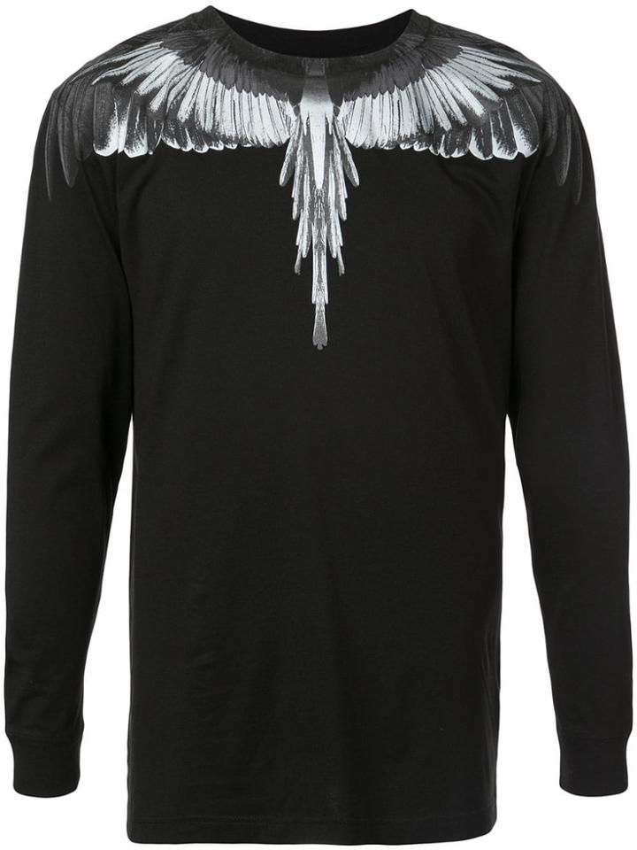 Marcelo Burlon County Of Milan Long-sleeved Wings T-shirt - Black