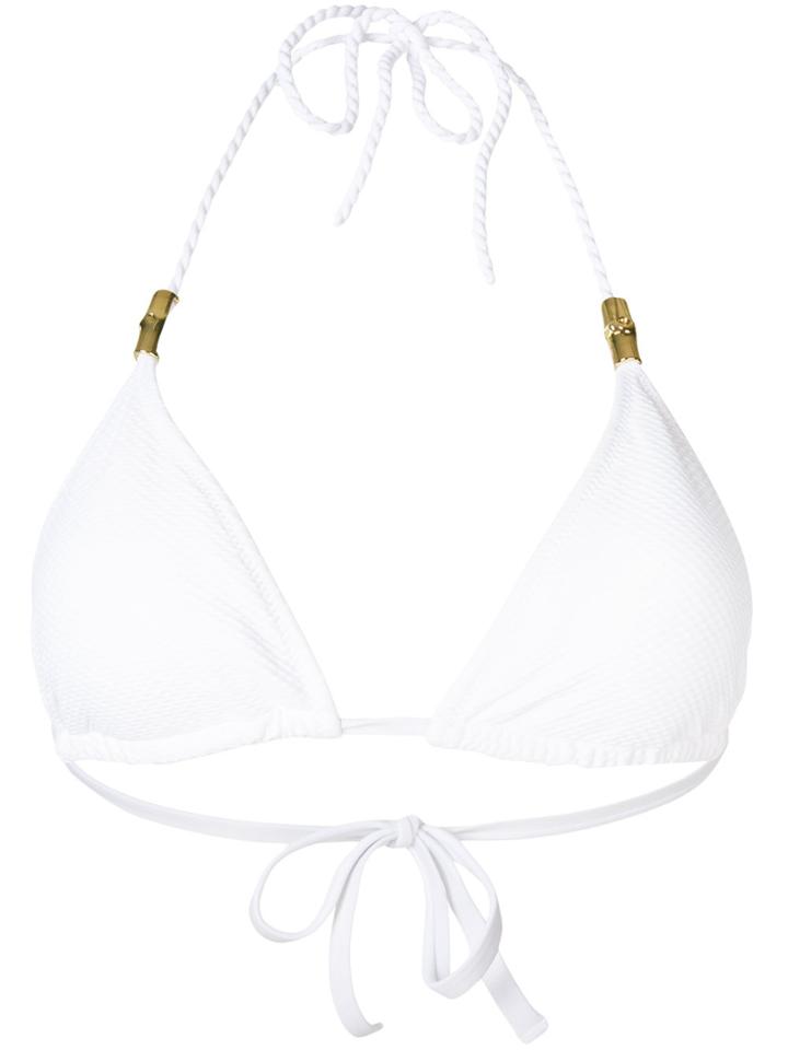 Heidi Klein Halterneck Triangle Bikini Top - White