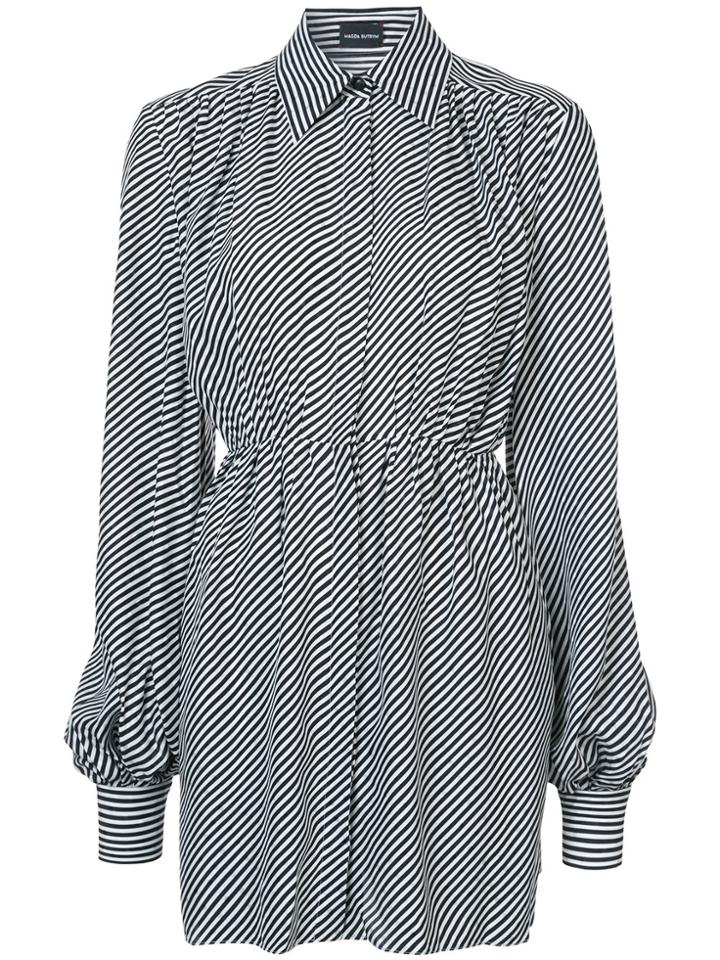 Magda Butrym Striped Shirt Dress - Black
