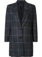 Alexander Wang Checked Blazer, Women's, Size: 2, Blue, Polyester/viscose/wool