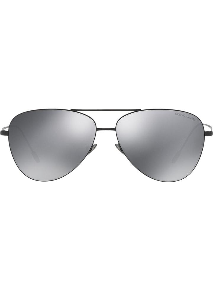 Giorgio Armani Aviator Frame Sunglasses - Black