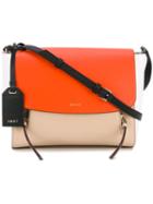 Dkny - Colour Block Crossbody Bag - Women - Leather/cotton - One Size, Nude/neutrals, Leather/cotton