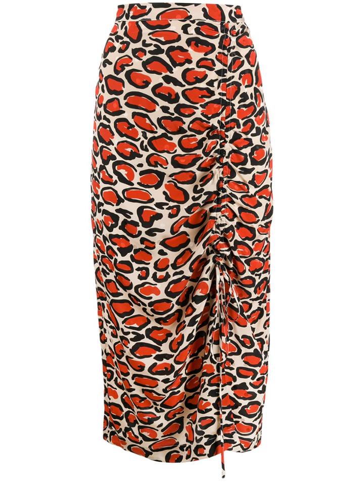 Essentiel Antwerp Leopard Print Pencil Skirt - Neutrals