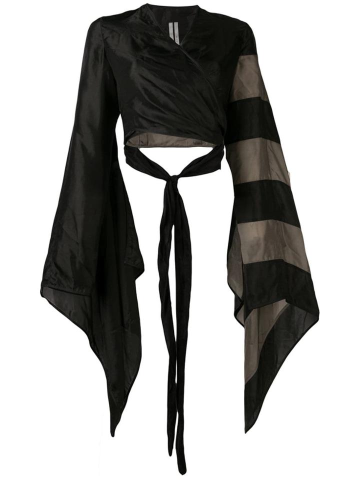 Rick Owens Cropped Wrap Jacket - Black