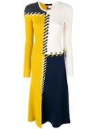 Cédric Charlier Knitted Patchwork Dress - Multicolour