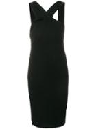 T By Alexander Wang Crossover Strap Dress - Black