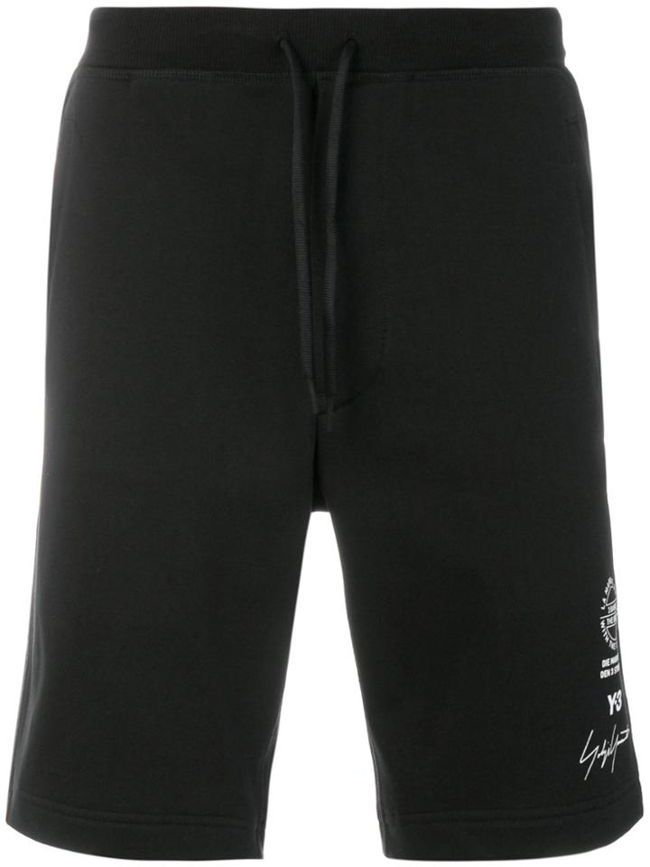 Y-3 Logo Track Shorts - Black