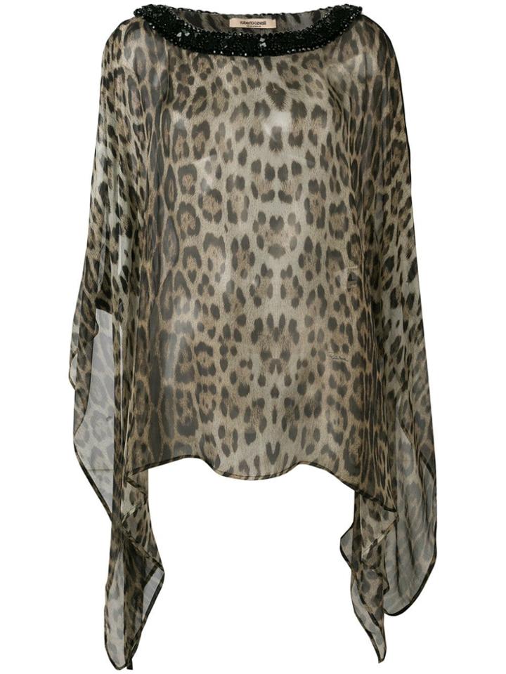 Roberto Cavalli Leopard Print Top - Brown