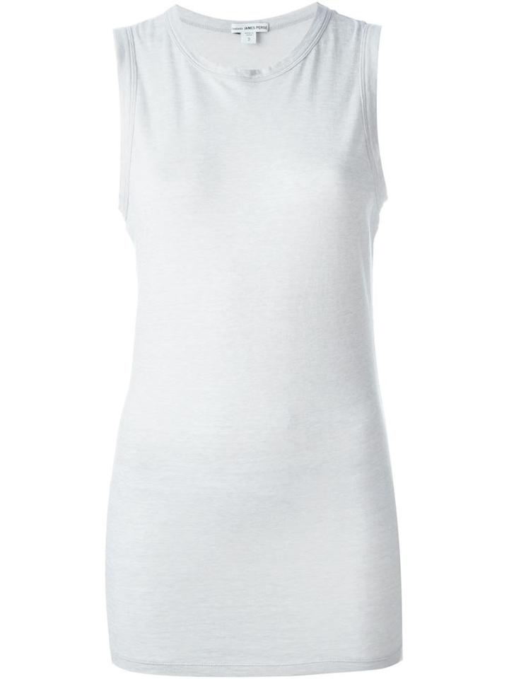 James Perse Elongated Tank Top, Women's, Size: 3, Grey, Cotton