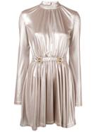 Versace Collection Long-sleeved Mini Dress - Neutrals
