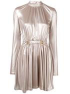 Versace Collection Long-sleeved Mini Dress - Neutrals