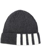 Thom Browne - Ribbed Beanie - Men - Cashmere - One Size, Grey, Cashmere