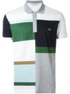 Salvatore Ferragamo Panelled Polo Shirt, Men's, Size: S, White, Cotton