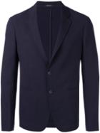 Textured Blazer - Men - Polyamide/polyester/spandex/elastane/virgin Wool - 52, Blue, Polyamide/polyester/spandex/elastane/virgin Wool, Giorgio Armani