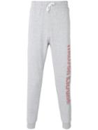 Maison Kitsuné Logo Print Track Pants, Men's, Size: Medium, Grey, Cotton