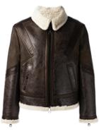 Neil Barrett Shearling Jacket, Men's, Size: Medium, Lamb Skin/lamb Fur