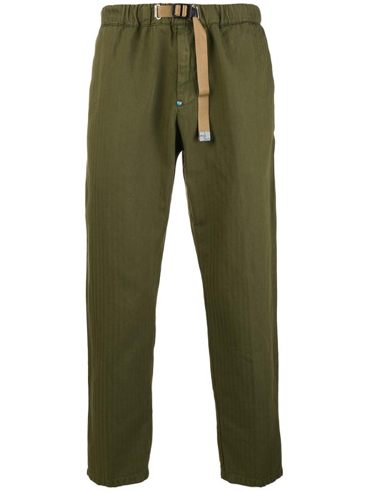 White Sand Tapered Cropped Trousers - Green