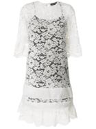 Twin-set Lace Midi Dress - White