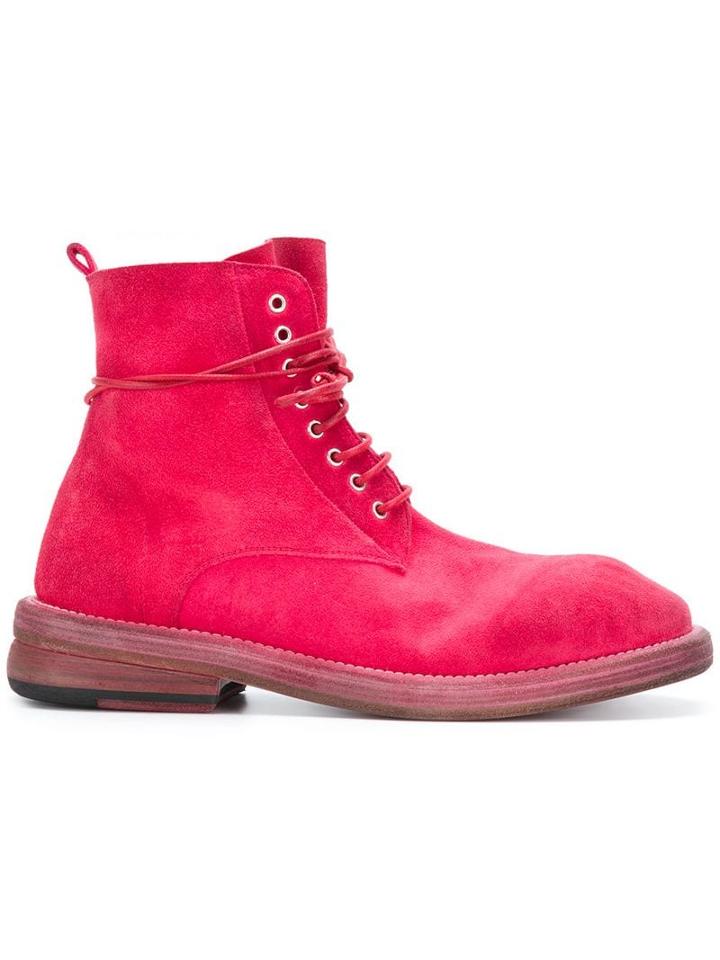 Marsèll Lace Up Ankle Boots - Pink