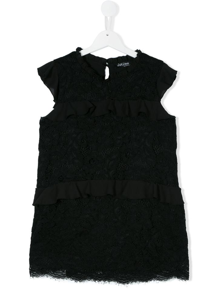 Monnalisa Jakioo Cap Sleeve Blouse - Black