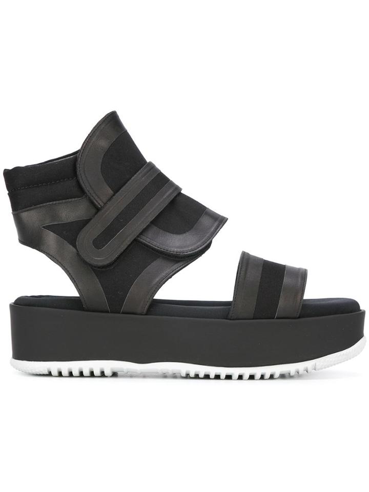 Marni Cut Out Ankle Boot Sandals - Black