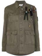 Cinq A Sept Patch Detail Military Jacket