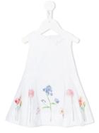 Lapin House - Floral Print Dress - Kids - Cotton/spandex/elastane - 36 Mth, White