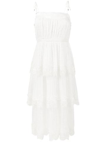 Zimmermann - Meridian Circle Lace Dress - Women - Silk/cotton/polyester - 0, White, Silk/cotton/polyester