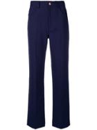 See By Chloé Flared High Waisted Trousers - Blue