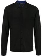 Joseph Button-front Knitted Shirt - Black
