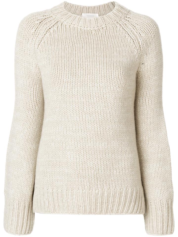 Zanone Crew Neck Jumper - Nude & Neutrals