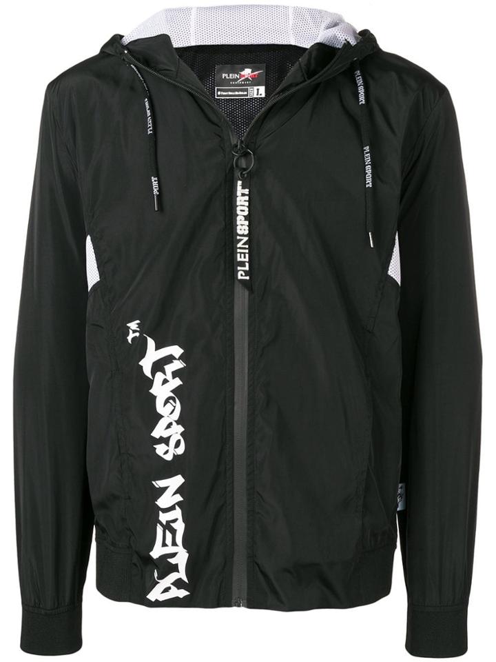 Plein Sport Hooded Lightweight Jacket - Black