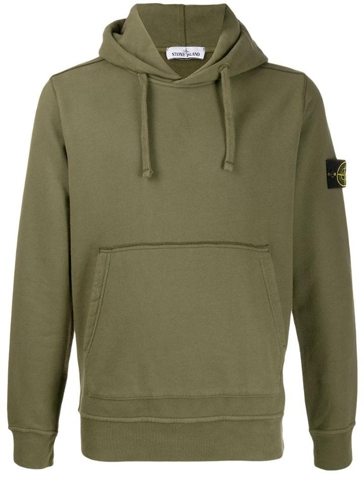 Stone Island Compass Badge Hoodie - Green