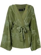 Puma - Embroidered Kimono - Women - Polyester/spandex/elastane - S, Green, Polyester/spandex/elastane