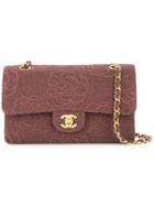 Chanel Vintage Jacquard Camellia Shoulder Bag - Brown