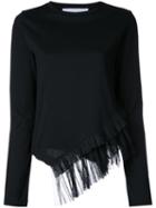 Le Ciel Bleu Pleated Detail Blouse, Women's, Size: 38, Black, Cotton