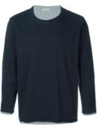 Marni Double Longsleeved T-shirt, Men's, Size: 50, Blue, Cotton